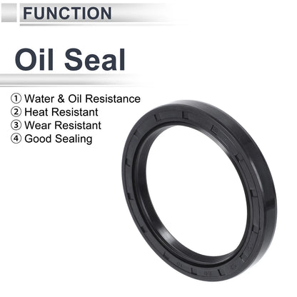 Oil Seal / 62x80x10mm 5 Pcs / Seal Ring Rotary Shaft Seal NBR Rubber for Car
