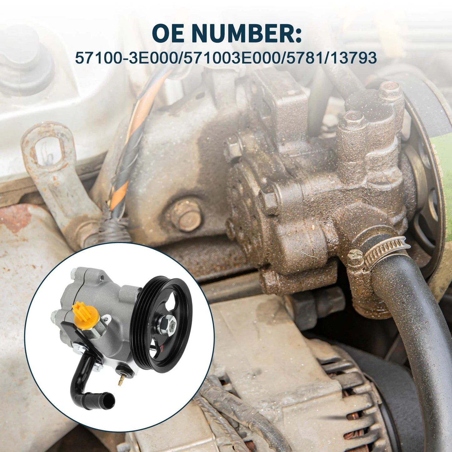 Power Steering Pump & Pulley for Kia Sorento LX 3.5L (2003-2006)