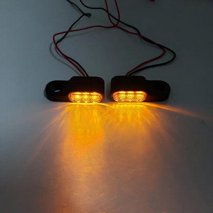 Mini Motorcycle LED Turn Signal Lights Amber Blinker