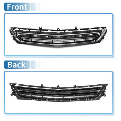 Front Lower Bumper Grille for Chevrolet Impala Chrome Silver Tone Black