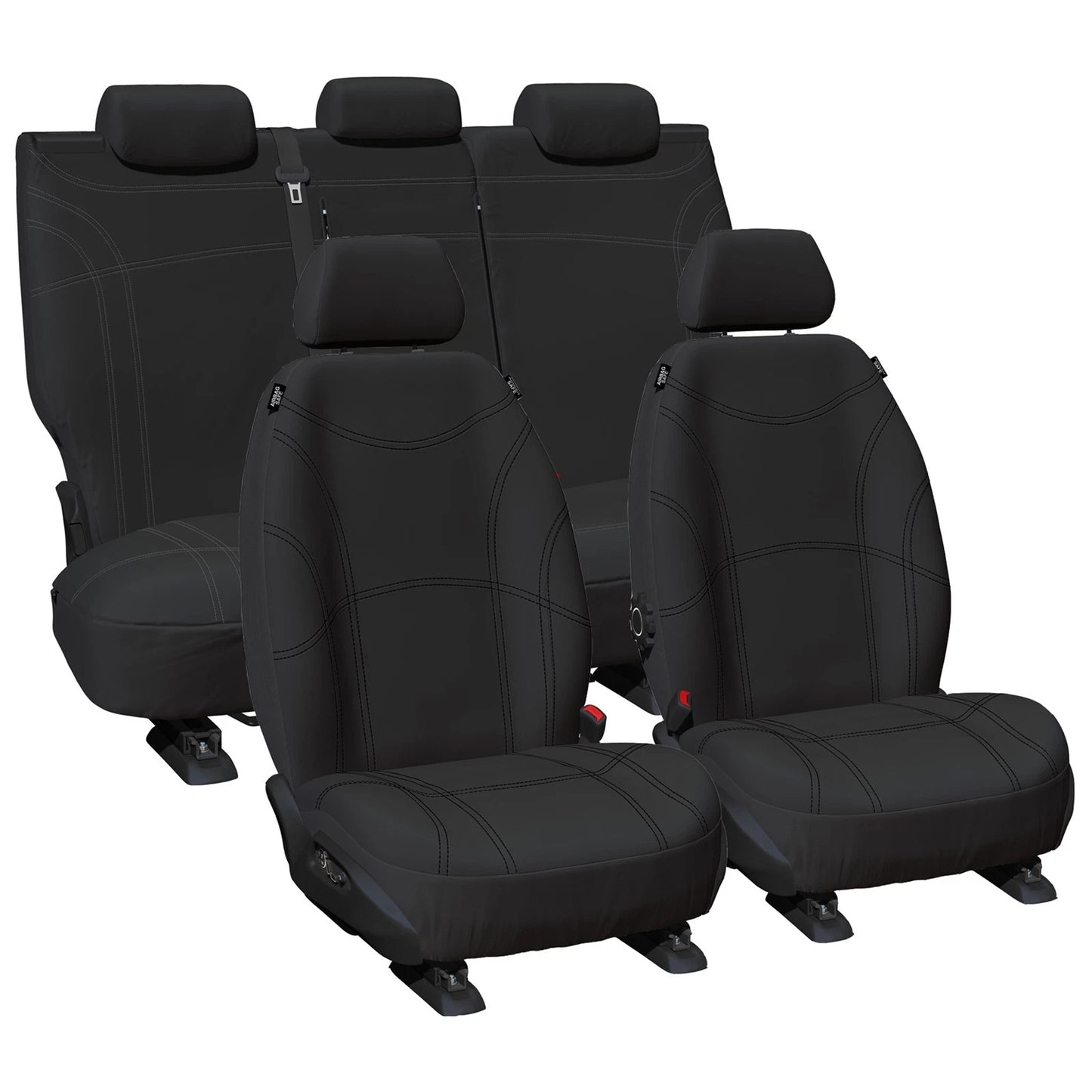 Front and Rear  Black Neoprene Seat Covers for Mazda BT50 UP UR (2011-2019)