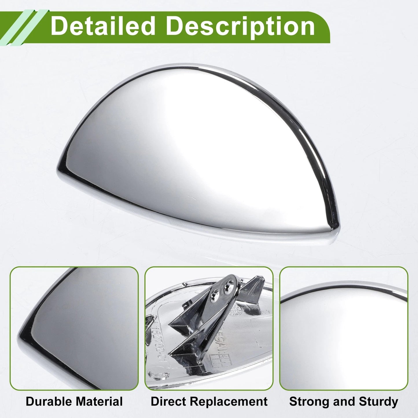 Front Left Washer Nozzle Cover for Mini (2001-2006) Chrome Silver Tone
