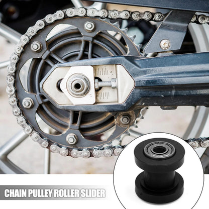 8mm Hole Chain Roller Pulley Slider Tensioner Wheel Guide Plastic for Motorcycle