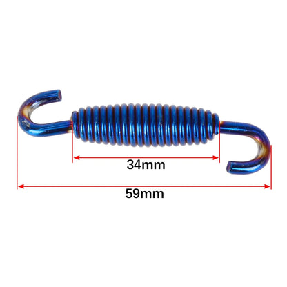 Exhaust Pipe Spring 2 x Stainless Steel Blue for Motorcycle