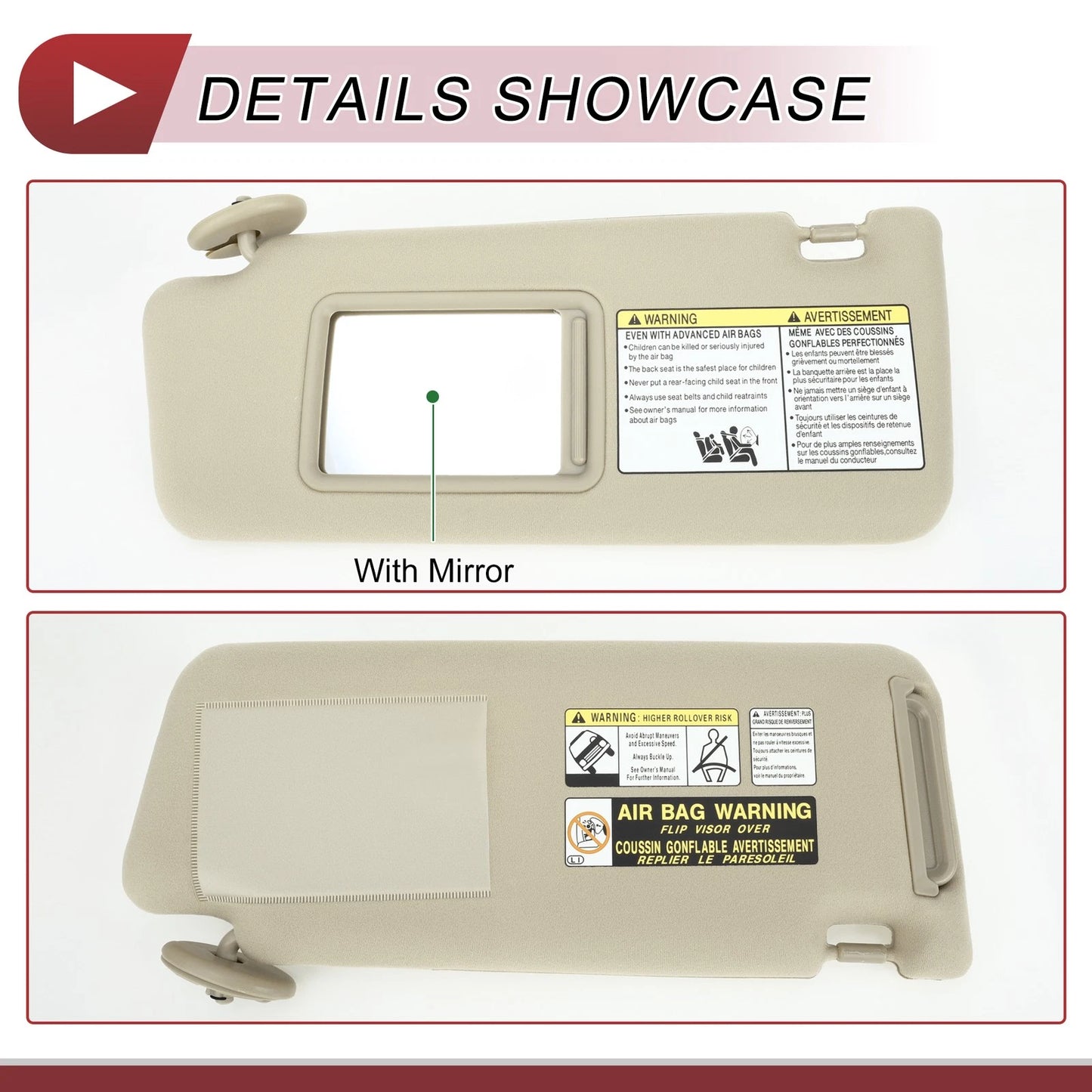 Sun Visor for Toyota Tacoma 2005-2011 Left Driver Side