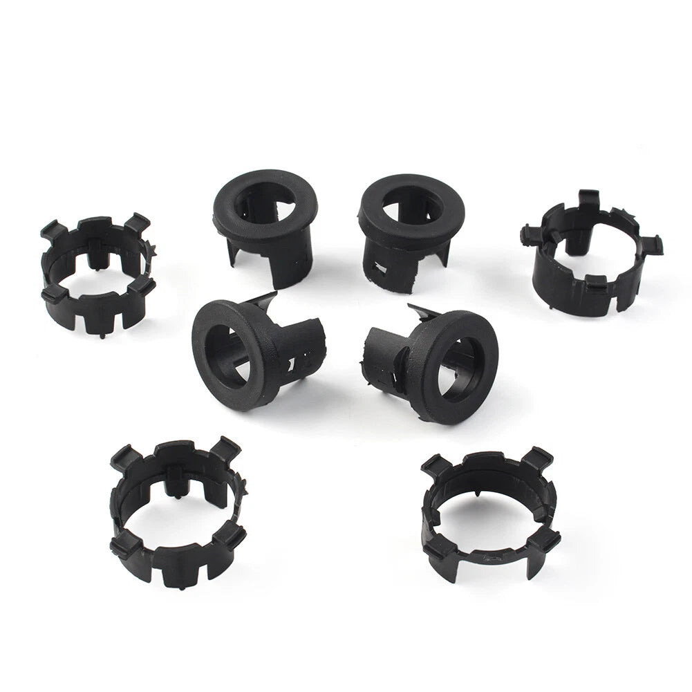 8 Pcs Black ABS Front Bumper Radar Probe Brackets for Jeep Wrangler (2018-2022)