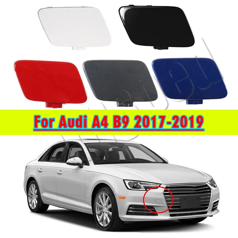 Front Bumper Tow Hook Hole Eye Cover Cap for Audi A4 (2017–2019)