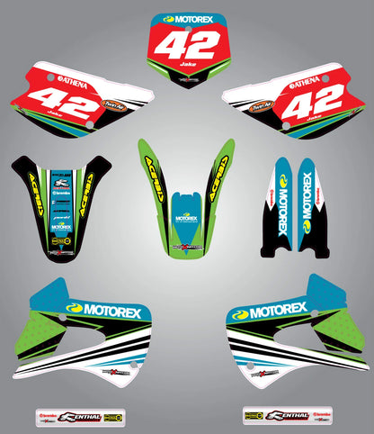 Custom Graphics Kit for 1998-2013 Kawasaki KX 100 - STRIKE Style Stickers