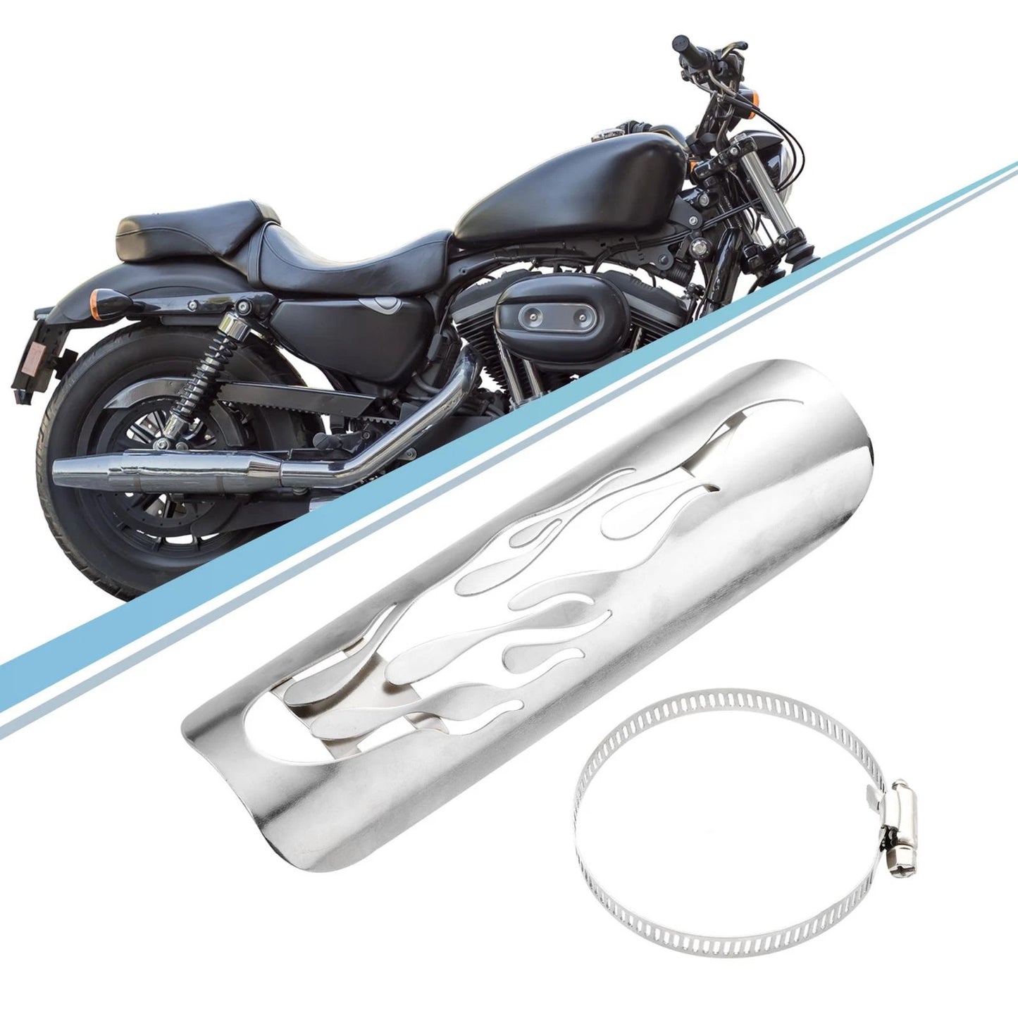 Exhaust Pipe Heat Shield 20-70mm Clamp for Harley-Davidson