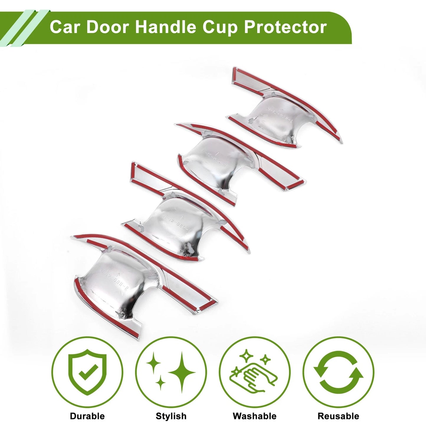 Black Door Handle Cup Protector for Toyota Highlander Kluger (2014-2023)