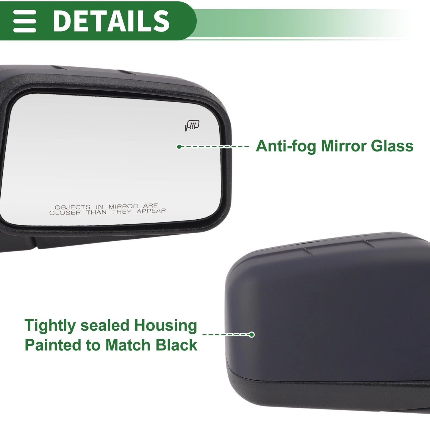 Right Driver Side Door Mirror for Ford Edge (2007-2011)