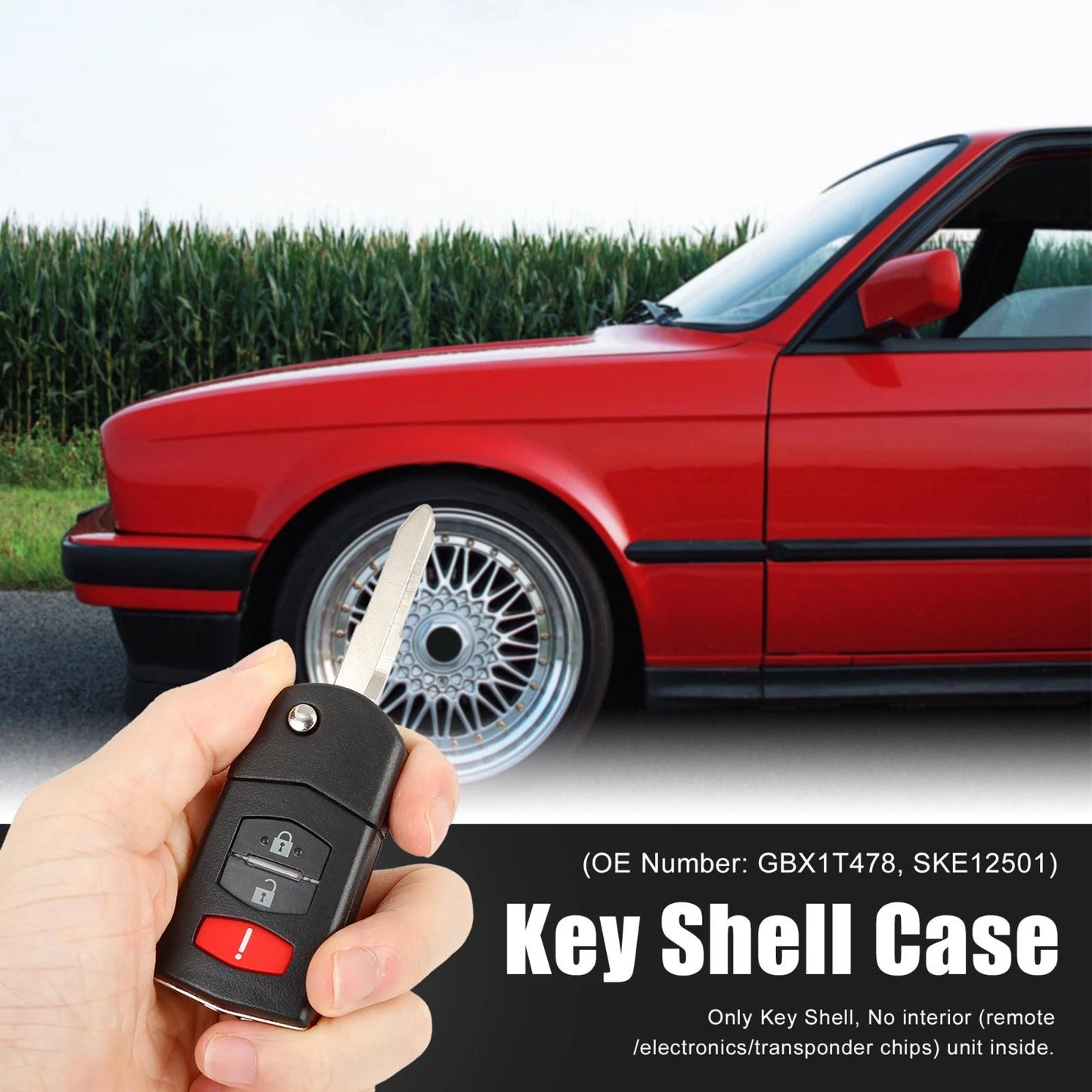 Keyless Remote Key Fob Shell Case for Mazda 3 (2011-2013)