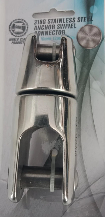 Anchor Swivel 316 Stainless Steel for 10-12mm Chain, 5000kg Break Load
