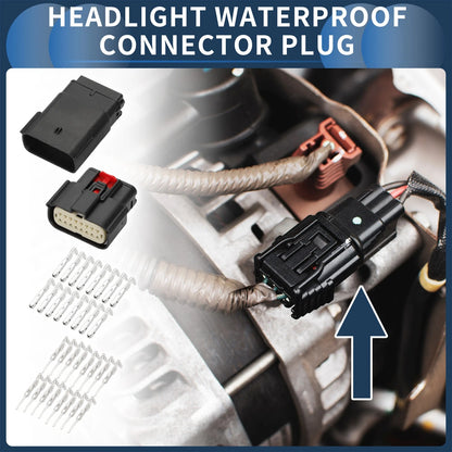 Headlight Waterproof Connector Plug for Ford Mondeo Plastic Copper