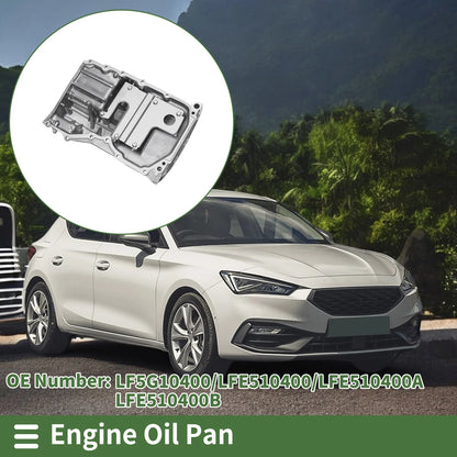 Engine Oil Pan for Mazda 3 (2012-2013) Aluminum Silver Tone