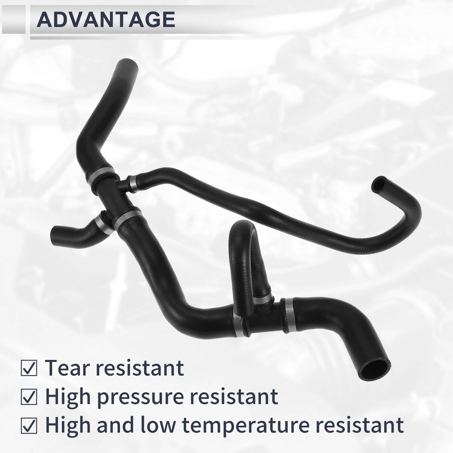 Radiator Hose for Volvo C30 2.4L 5-Cylinder (2007-2011) - Rubber 1 Pc