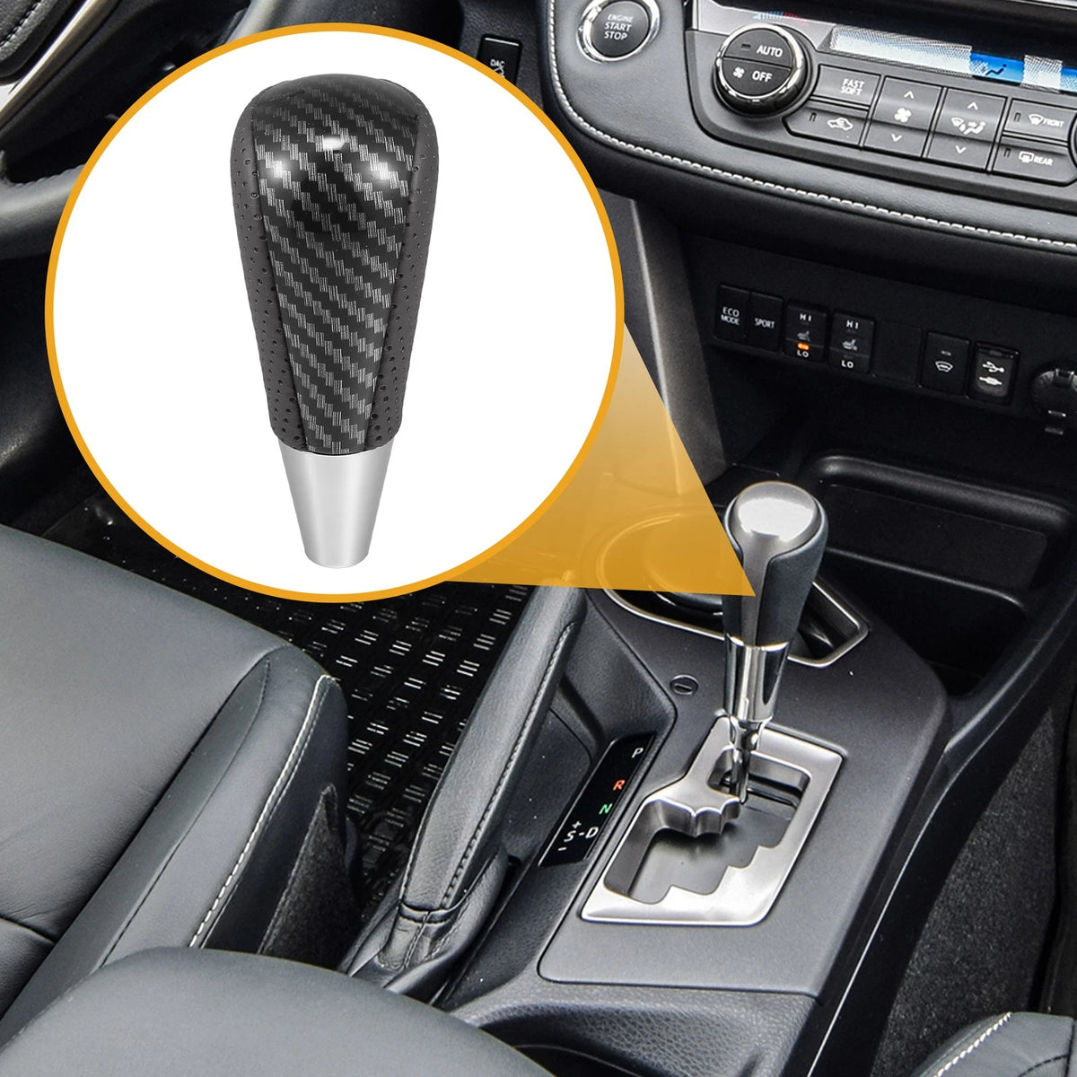 Gear Shift Knob for Toyota Yaris 2004-2018 - Inner Shifter Knob, Gray