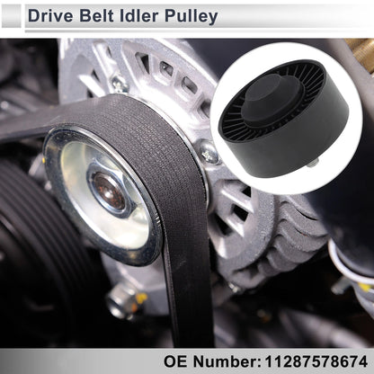 Drive Belt Idler Pulley Black for BMW Series 3 (2008-2012)