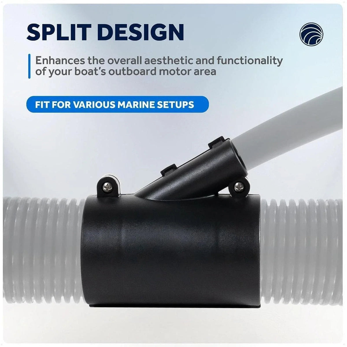 Outboard Rigging Hose Flange Union Black for Yacht Wiring with Fuel Port