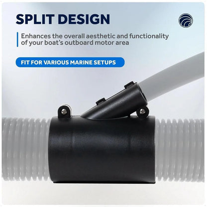 Outboard Rigging Hose Flange Union Black for Yacht Wiring with Fuel Port