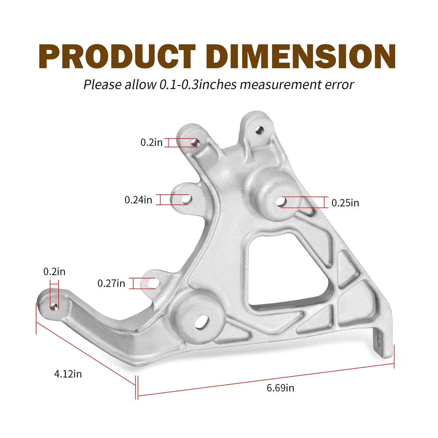Front Fender Left Headlight Bracket for Yamaha Raptor 700 YFM700 (2006-2012)