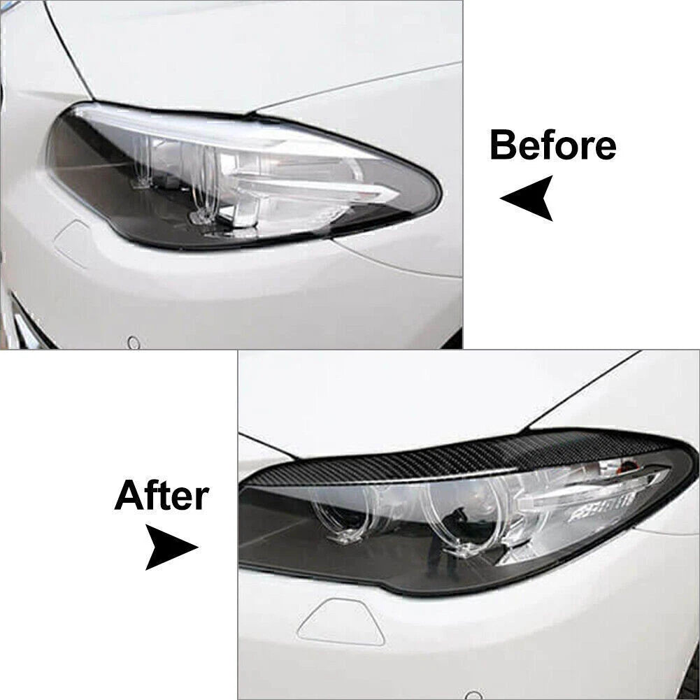 Carbon Fiber Headlight Eyelid Covers for BMW 5 Series (2011-2017)