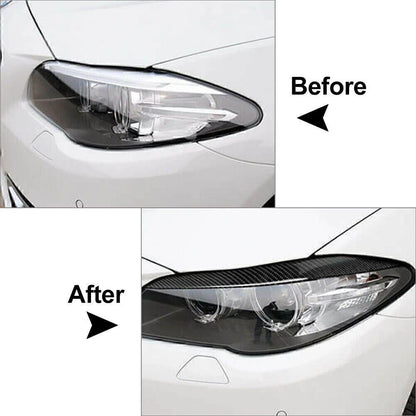 Carbon Fiber Headlight Eyelid Covers for BMW 5 Series (2011-2017)