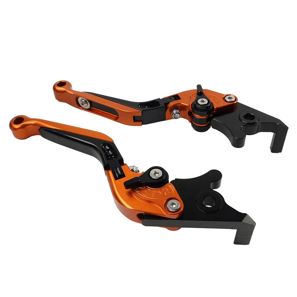 CNC Orange Extendable Brake Clutch Levers for Yamaha FJR 1300, XJR1300 (2004-2020)