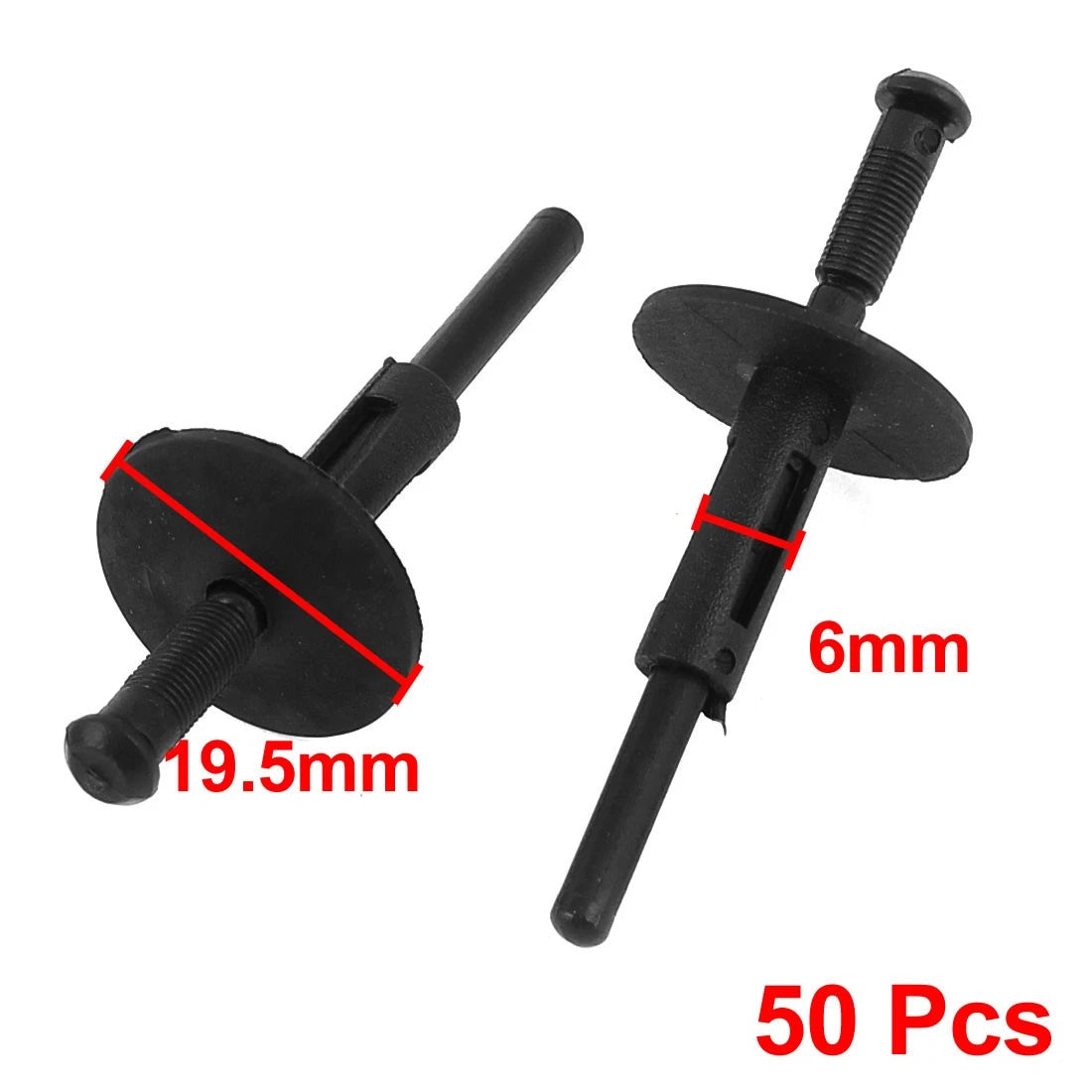 Black Plastic Rivet Fastener 50 Pcs for BMW 520 535 (2001-2010)