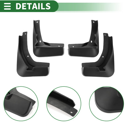 4Pcs Mud Flap Splash Guard Fender for Volkswagen GTI (2015-2017)