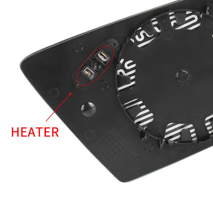 Heated Left Driver Side Door Mirror Glass for BMW E60 E61 E63 E64 (2007-2010)