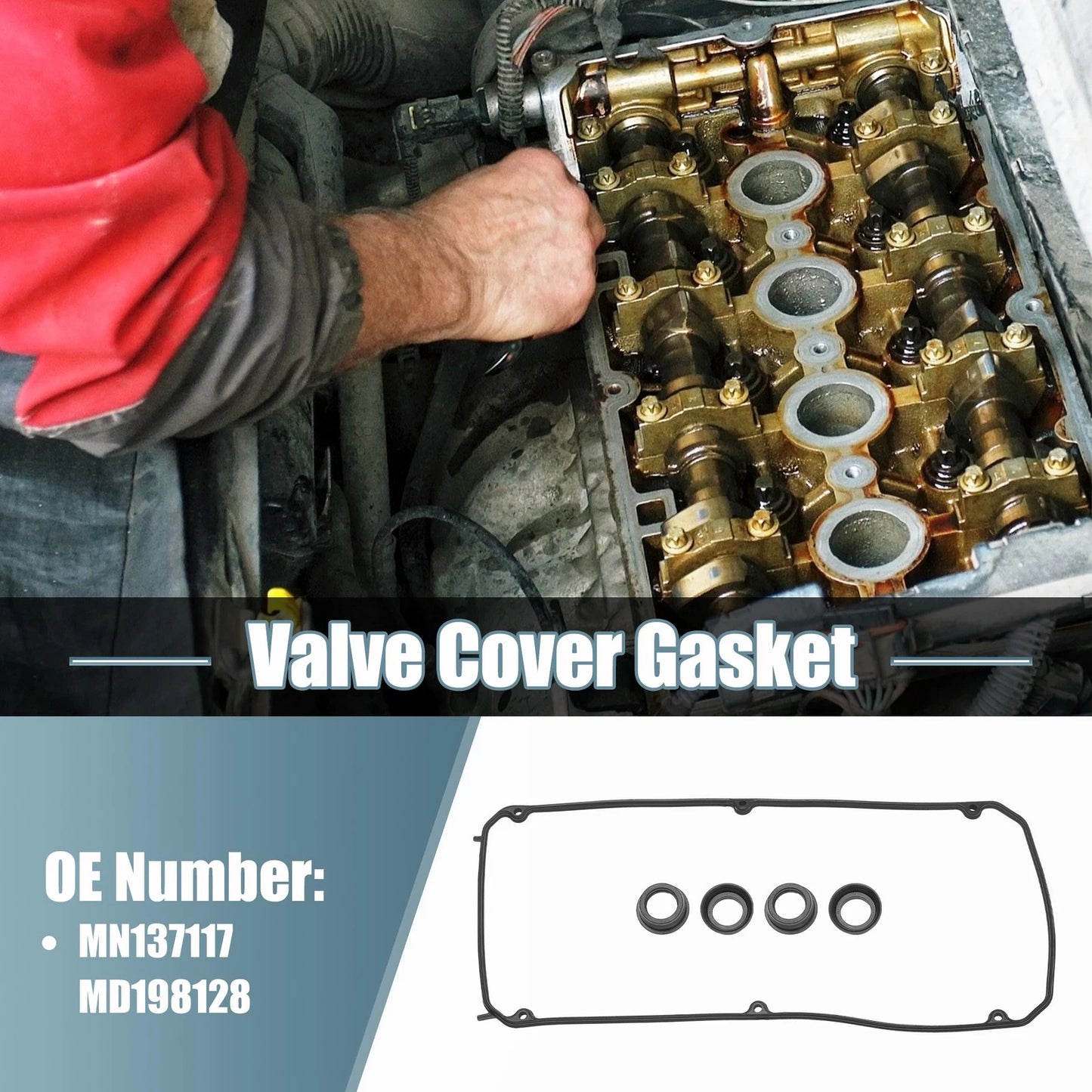 Rubber Valve Cover Gaskets Seals for Mitsubishi Eclipse (2005–2012)