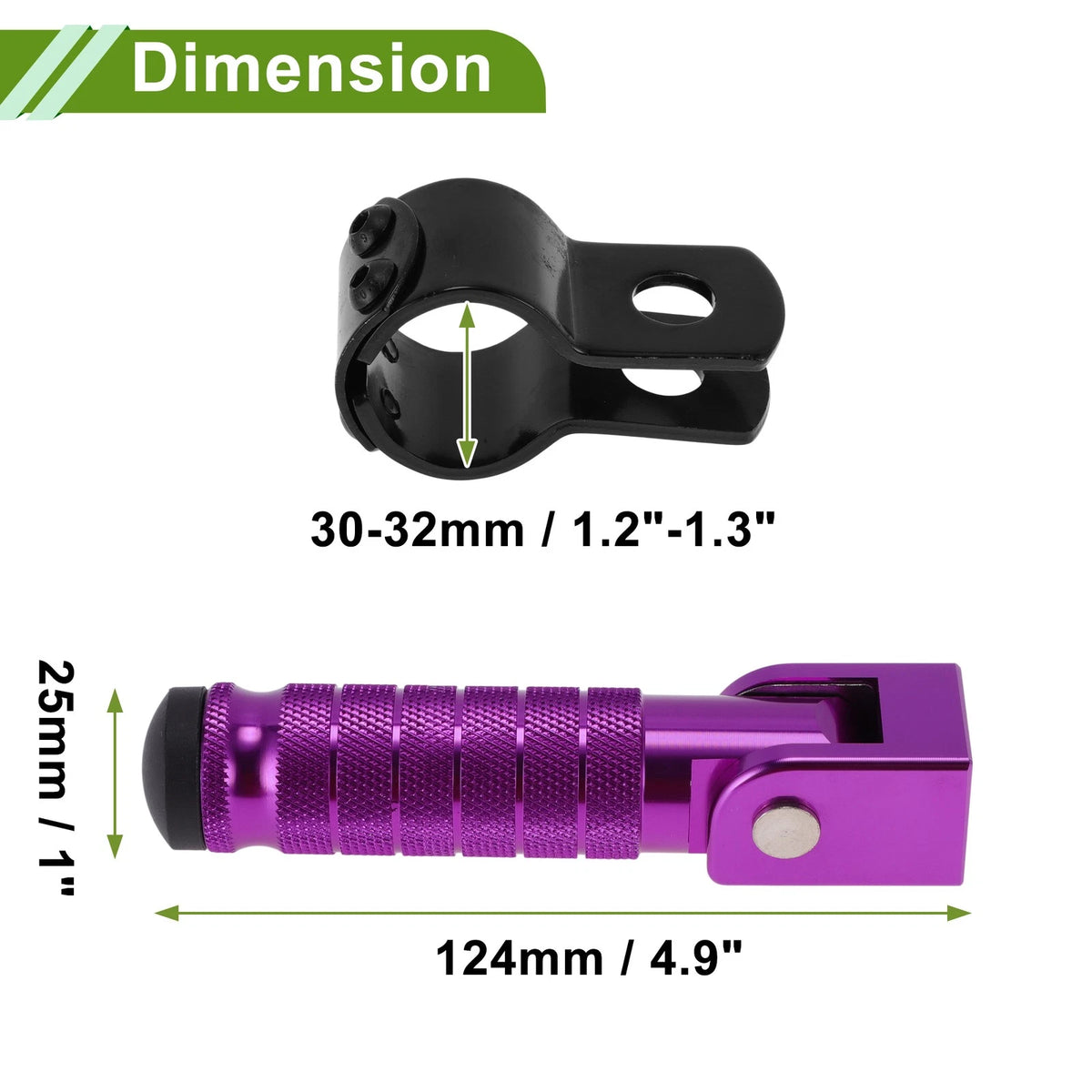Purple Motorcycle Foot Pegs for Honda, Suzuki, Yamaha