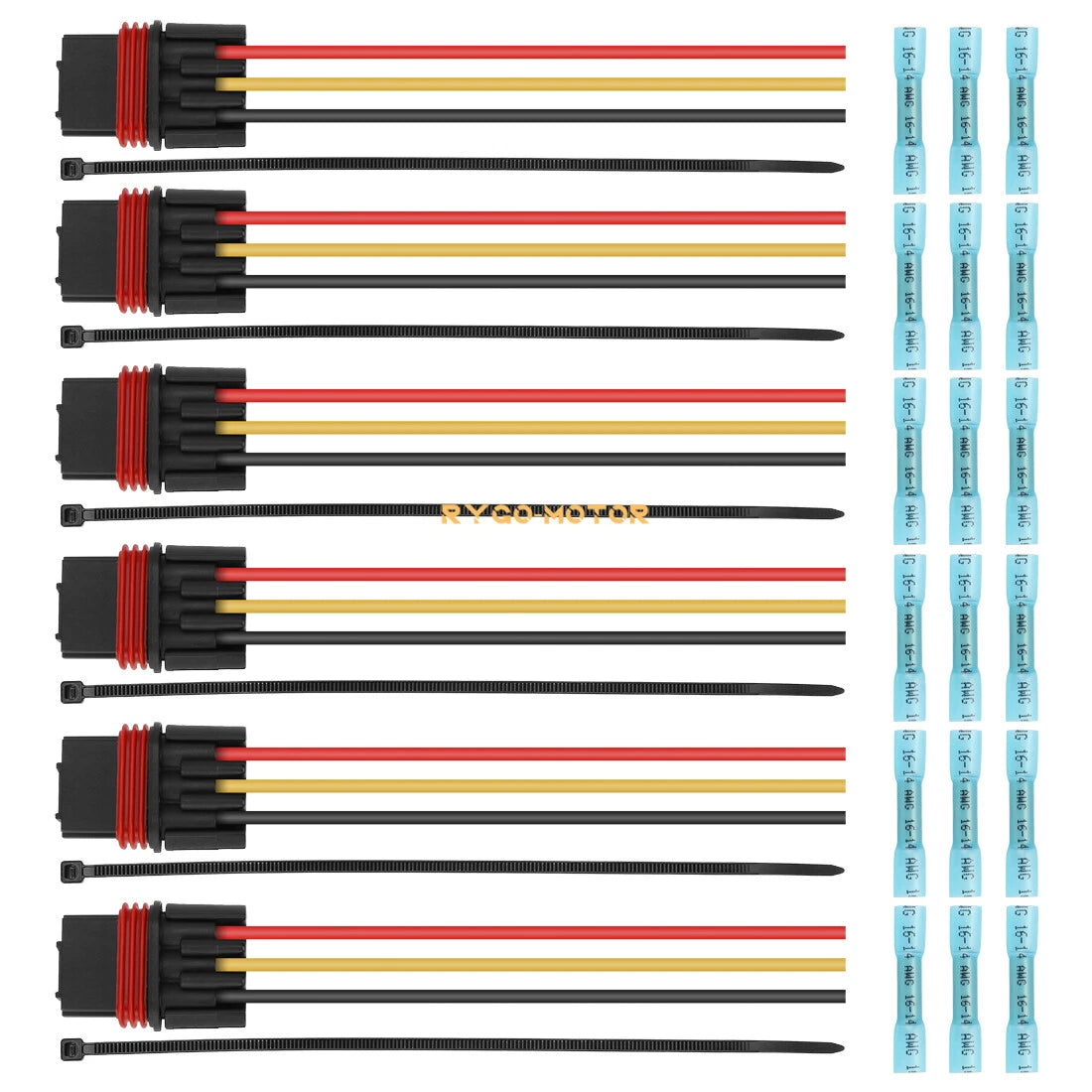6x Pulse Bus Bar Plug Pigtail Connector for Polaris RZR PRO XP (2020–2022)
