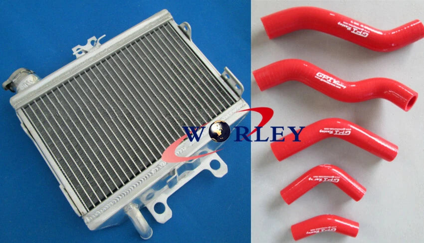 Aluminum Radiator + Blue Hose for Honda CR125 CR125R (1998-1999)