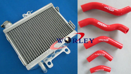 Aluminum Radiator + Blue Hose for Honda CR125 CR125R (1998-1999)