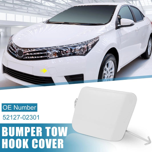 White Front Tow Hook Cover Cap for Toyota Corolla (2014–2017)