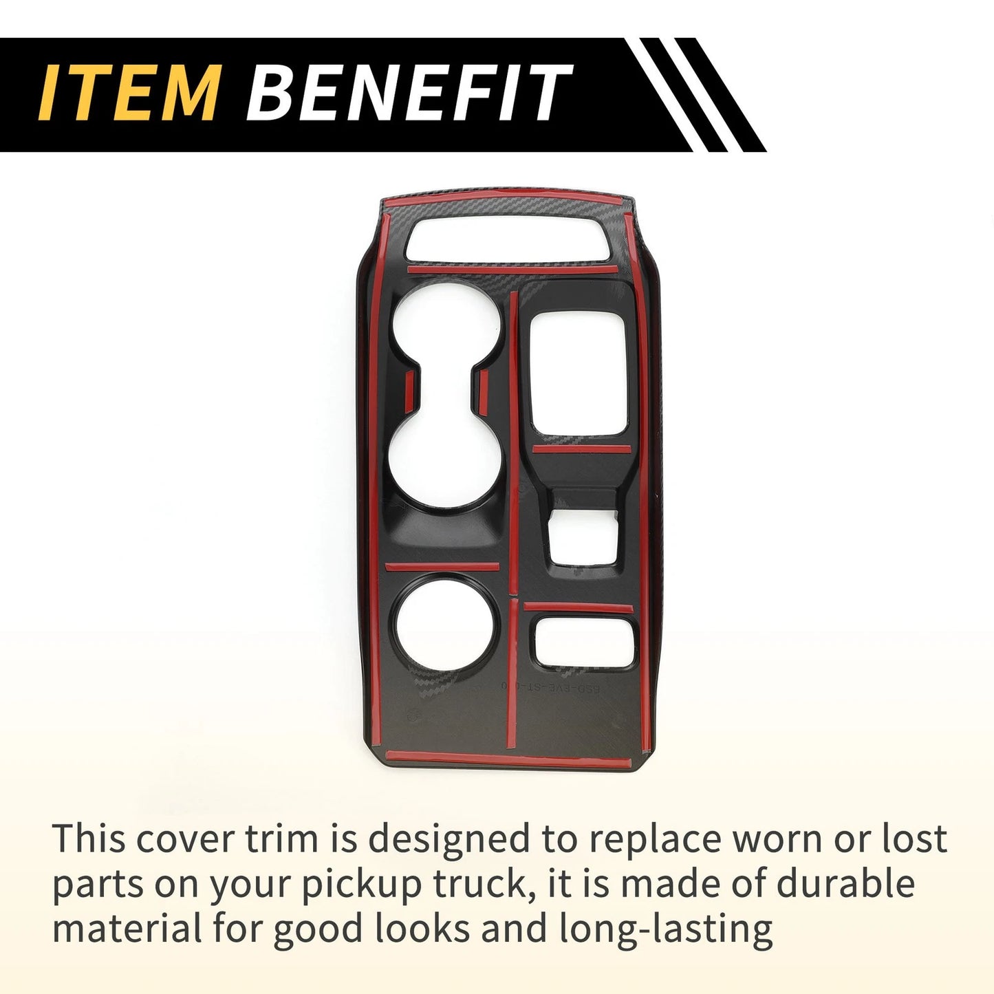Carbon Fiber Gear Shift Frame Panel Cover Trim for Ford Ranger (2023-2024)