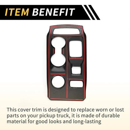 Carbon Fiber Gear Shift Frame Panel Cover Trim for Ford Ranger (2023-2024)