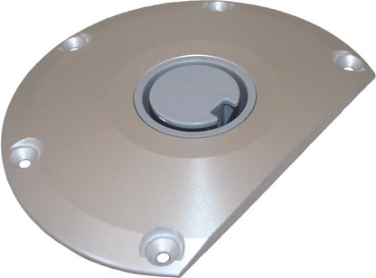 Boat Pedestal Dee Base for 60mm Post Round Anodised Aluminum