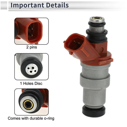 Fuel Injector 23209-11070 for Lexus ES300 3.0L (1989-1995) 1 Pc Reddish Brown