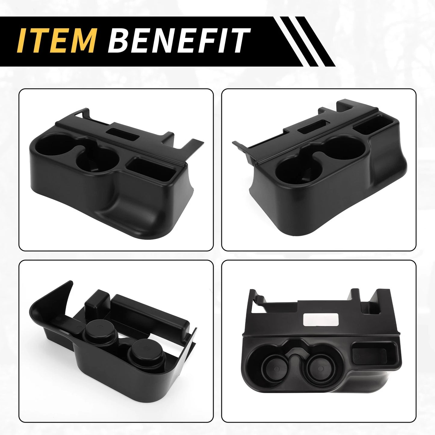 Center Console Cup Holder for Dodge Ram 1500 2500 3500 Coin Holder Black