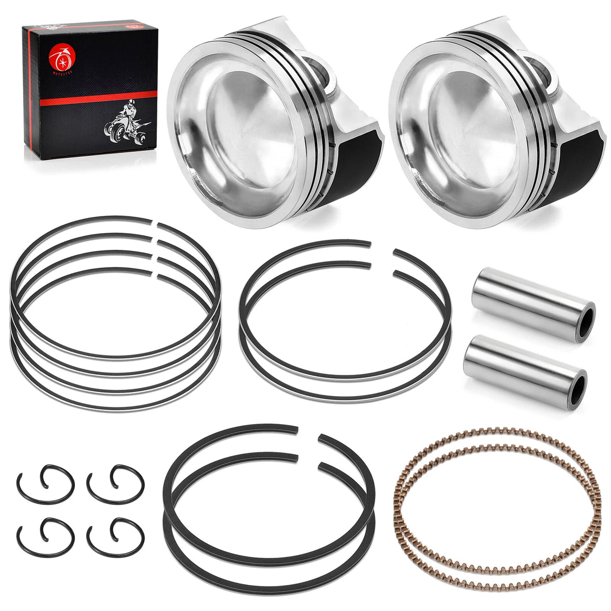 2 x Piston & Rings Set 80mm for Polaris Sportsman 800 (2005–2015)