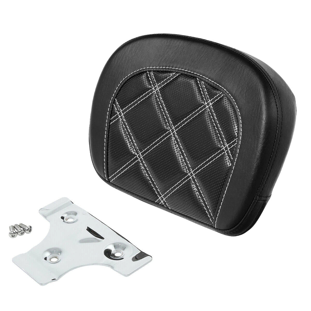 Black Passenger Sissy Bar Backrest Pad for Harley Touring Electra Glide (2014-2023)