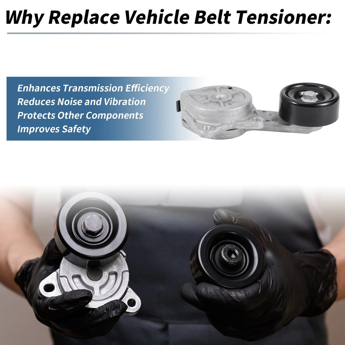 Belt Tensioner for Ford Crown Victoria (1992-1998) - Durable Metal Component