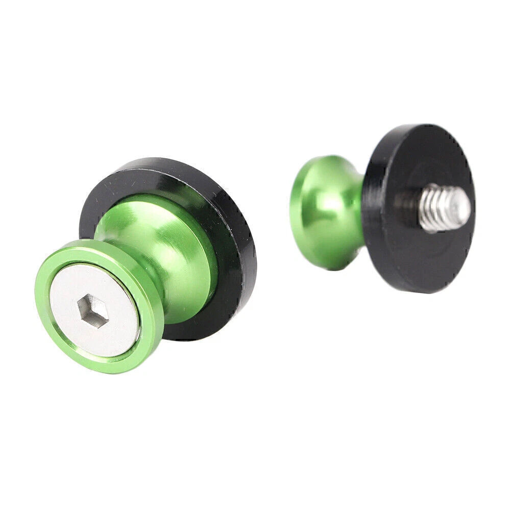 8mm Green Swingarm Sliders Spools for Honda Suzuki Ducati Motorcycles