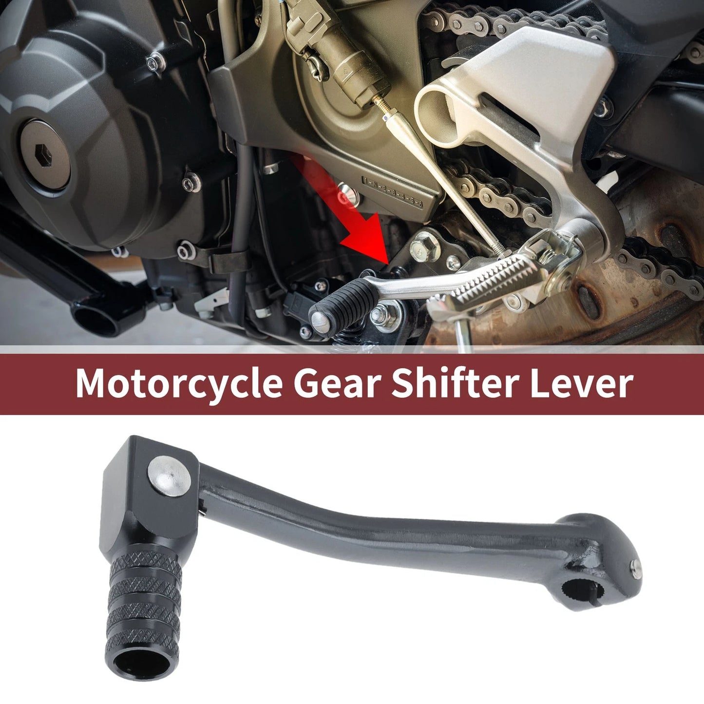 Folding Motorcycle Gear Shifter Lever for Honda CRF50 Titanium Tone