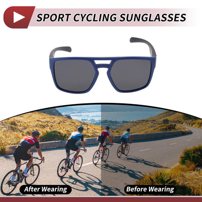 Motorcycle Riding Goggles Black Lens Blue Frame Tri-Acetyl Cellulos for TR