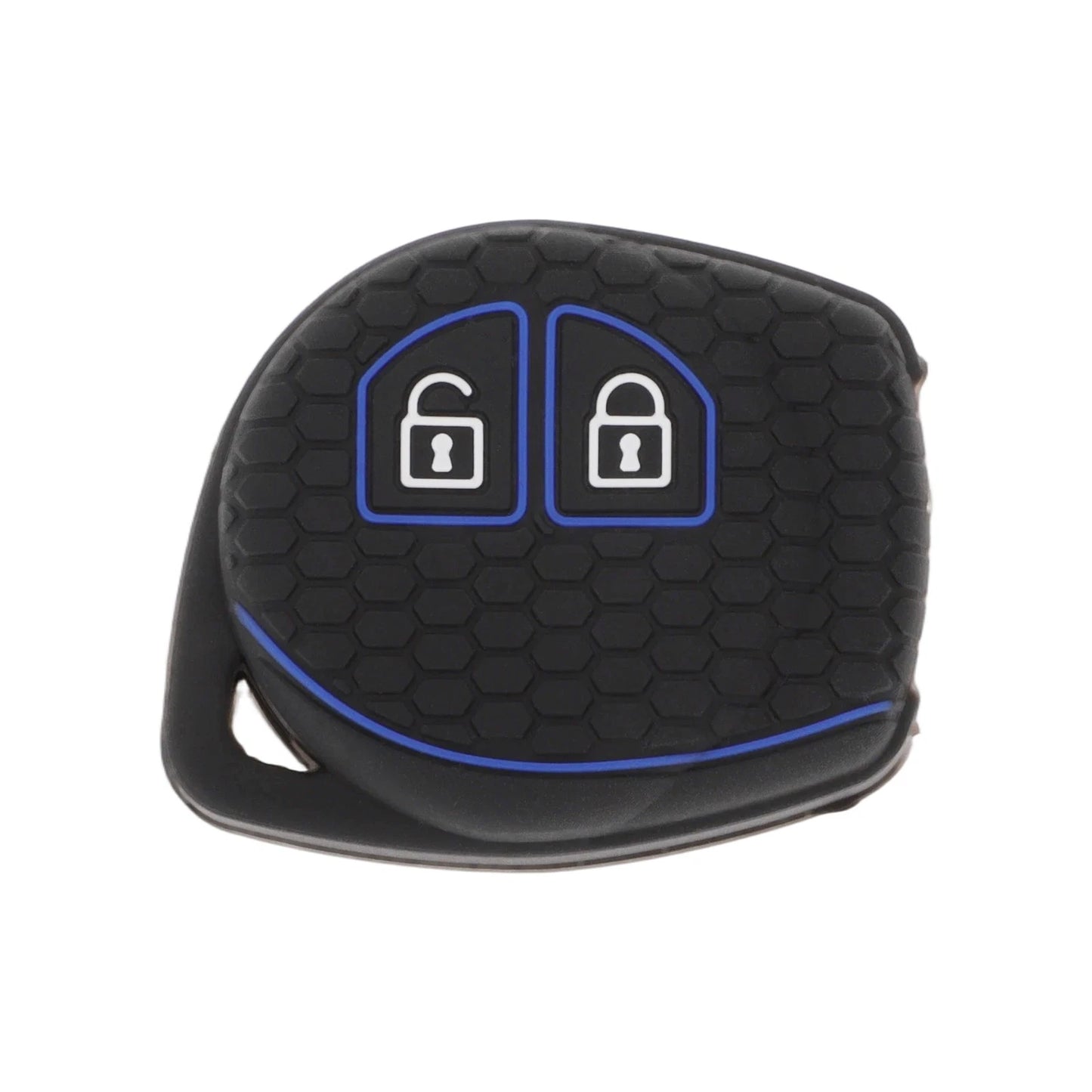 Black Blue Line Key Case for Suzuki Alto (2009-2014) - 2 Buttons