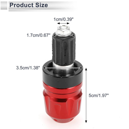 2 x Motorcycle Bar Ends Plug Aluminum Alloy for 20mm Handlebar Red